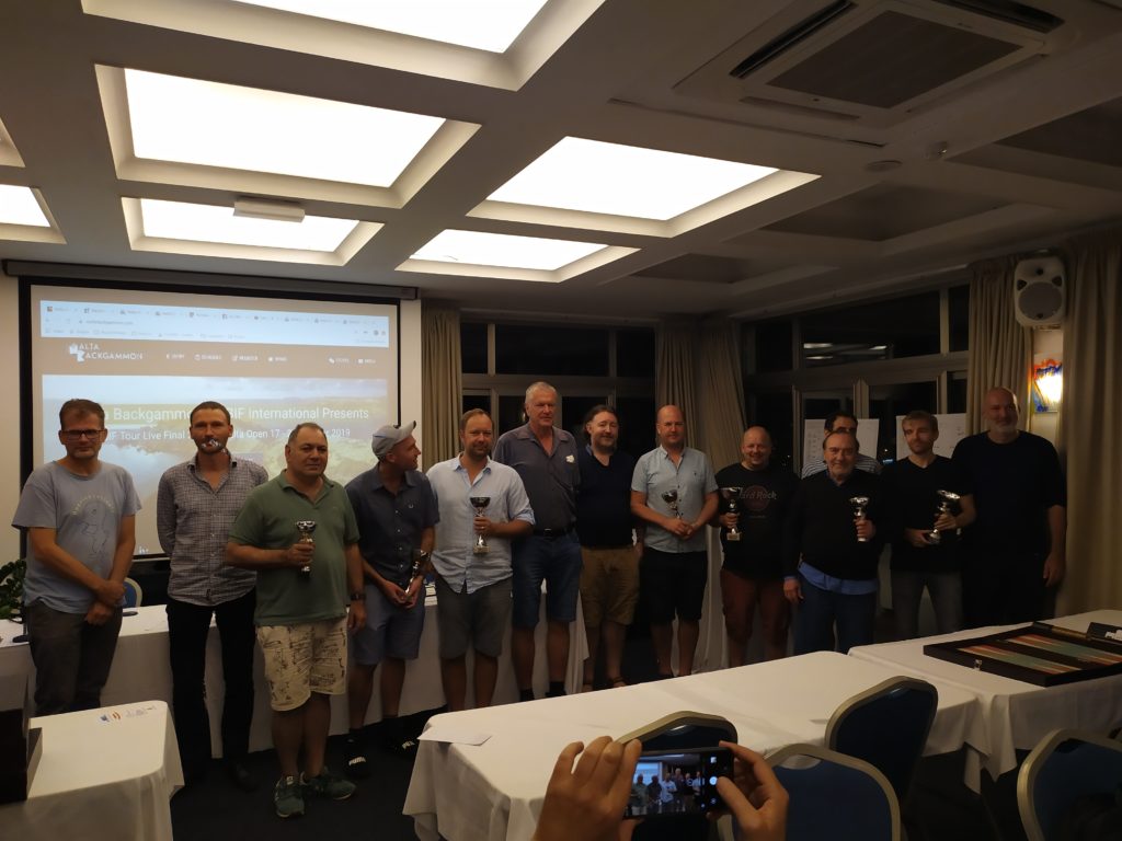 winner and finalist of malta backgammon open