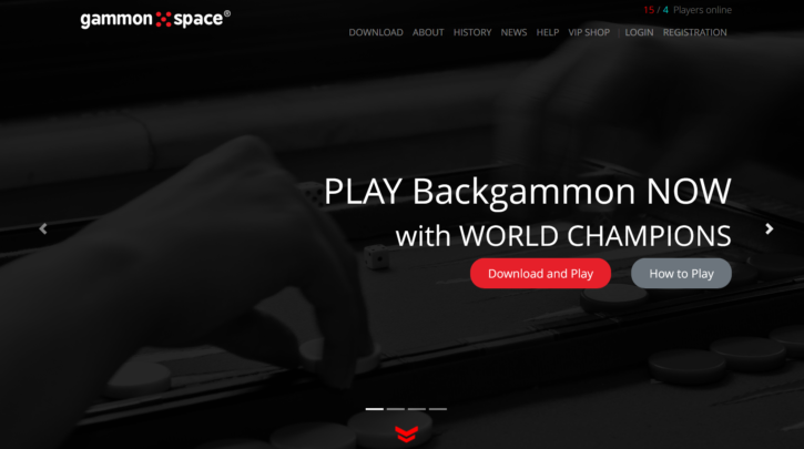 gammon space homepage sceenshot