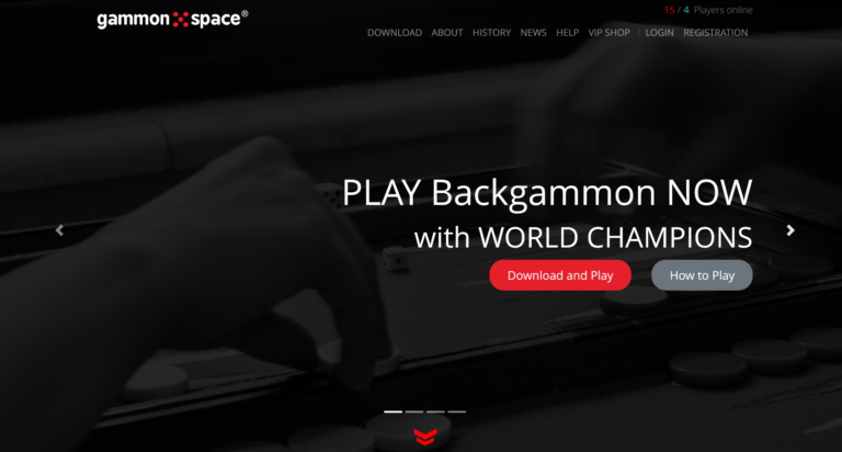 gammon space homepage sceenshot