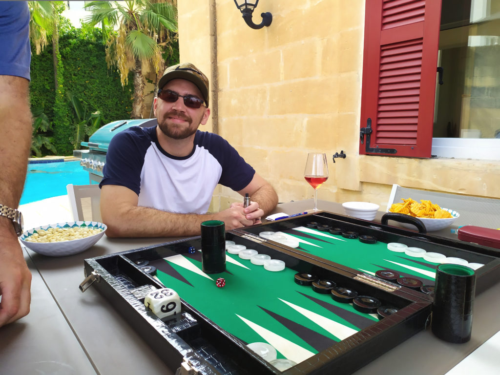 Me and my Wycliffe backgammon board