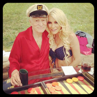 Mrs Hefner with his late wife Crystal