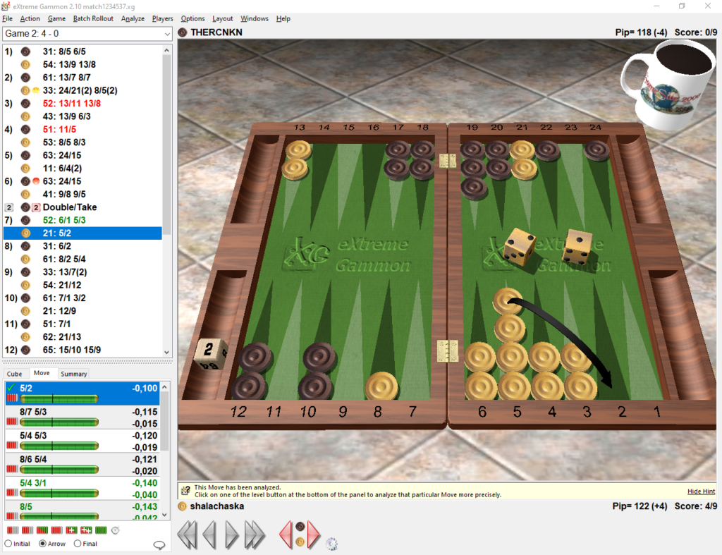 XG Extreme Gammon 2 Improve in Backgammon Backgammon Rules