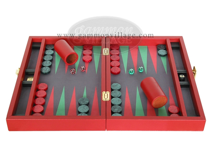 A Zaza & Sacci leather backgammon Set